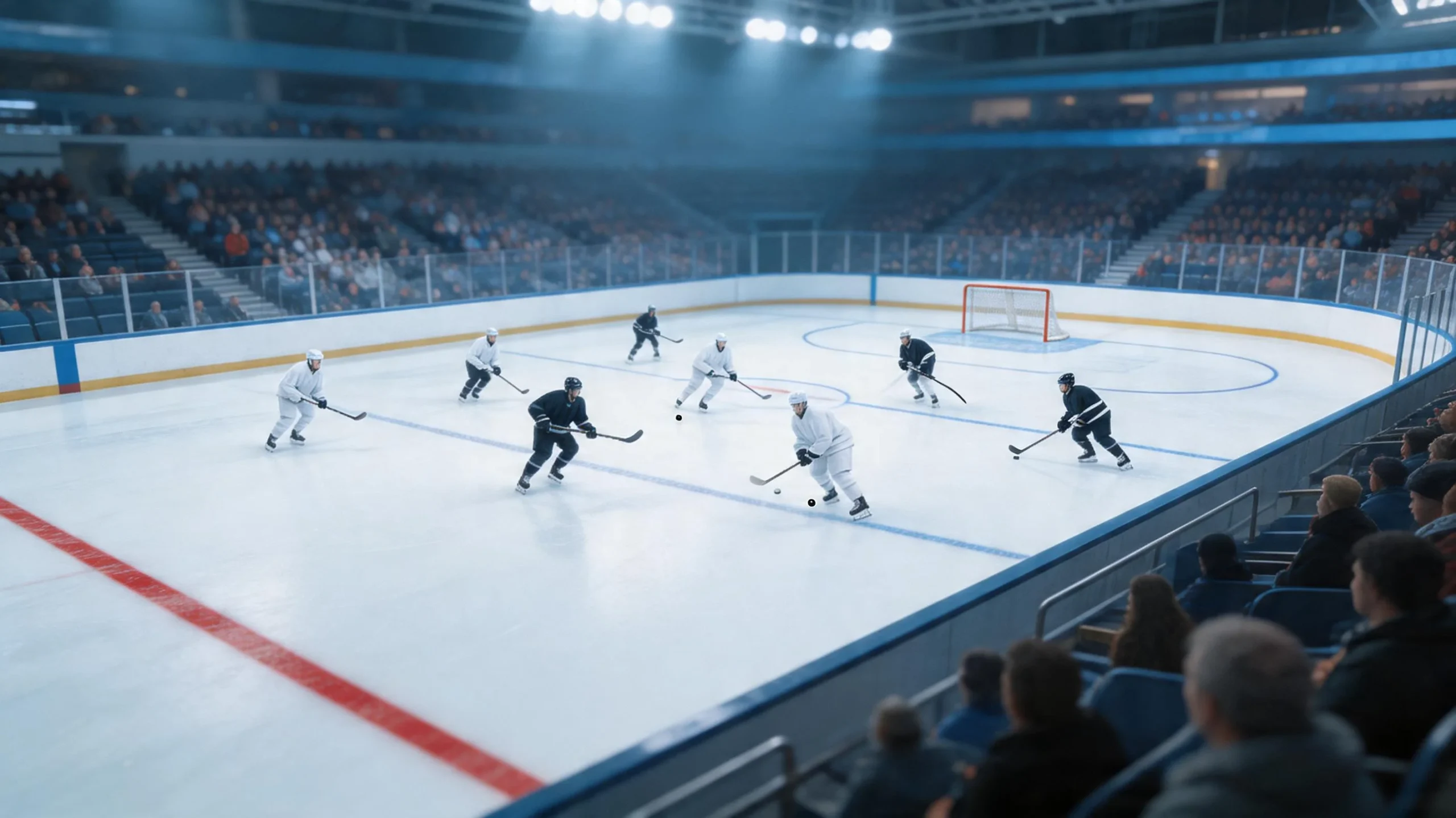 NHL-peli jäällä kahden joukkueen välillä